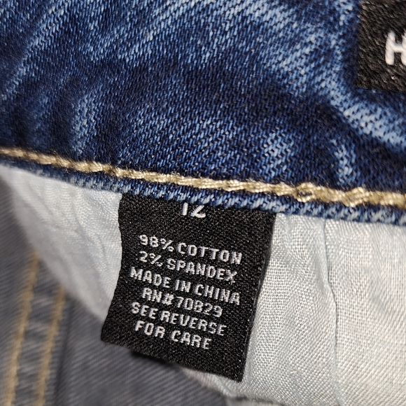 CROP JEANS HIGH WAIST SIZE 12 RUE 21 - Picture 4 of 5